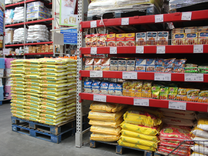 The store offers special Indian food products including tea, flour, recipe mixes and pickles.