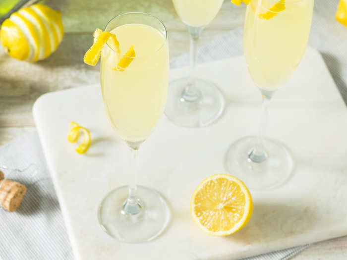 28. French 75. Up two places since last year, this cocktail — made popular in Paris in the 20s — is made with London dry gin, lemon juice, sugar, and Champagne.