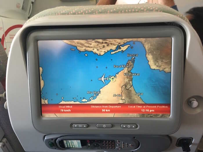 The first leg of the flight is a five-hour-long segment from Dubai to Athens.