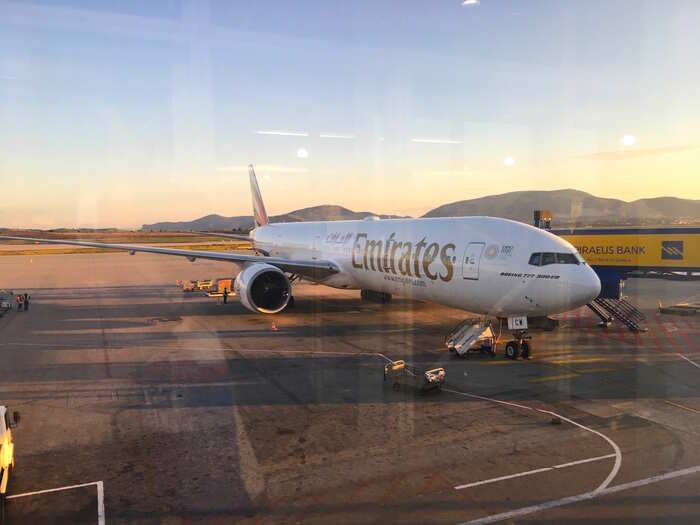 With a fresh crew and a new set of passengers, we board our eight-year-old Boeing 777-300ER. The airline operates a fleet of more than 160 Boeing 777s, the largest in the world.