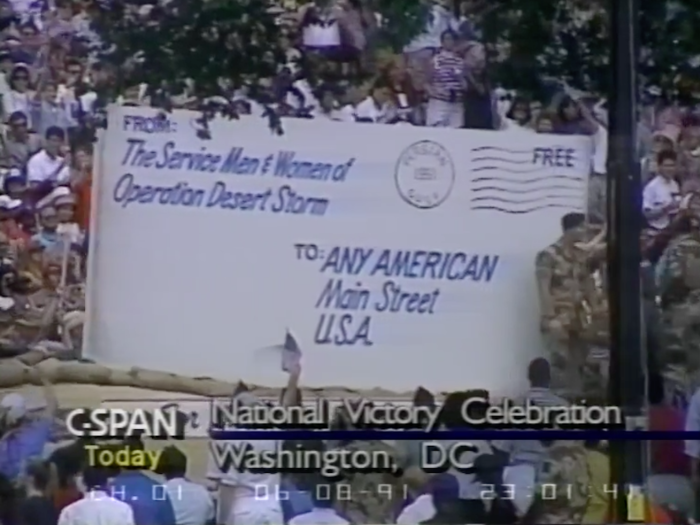 Lastly came fireworks, a "God Bless America" sing-along, and a thank you float.