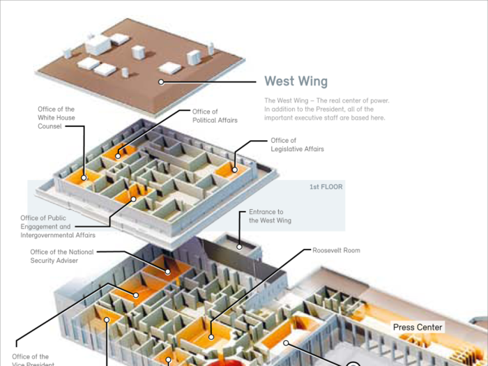 The West Wing contains some of the most notable rooms in the White House.