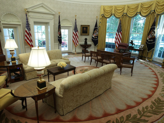 Among them is the Oval Office, the president