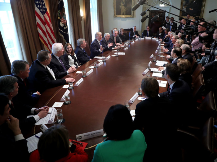 The Cabinet Room is where the president meets with his ministers. It