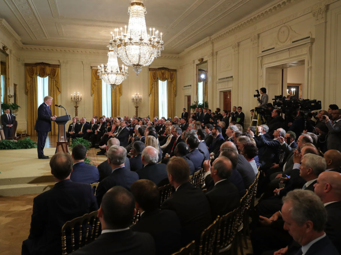 The East Room is the largest room in the Executive Residence. It is used for speeches, ceremonies, concerts, receptions, and dances.