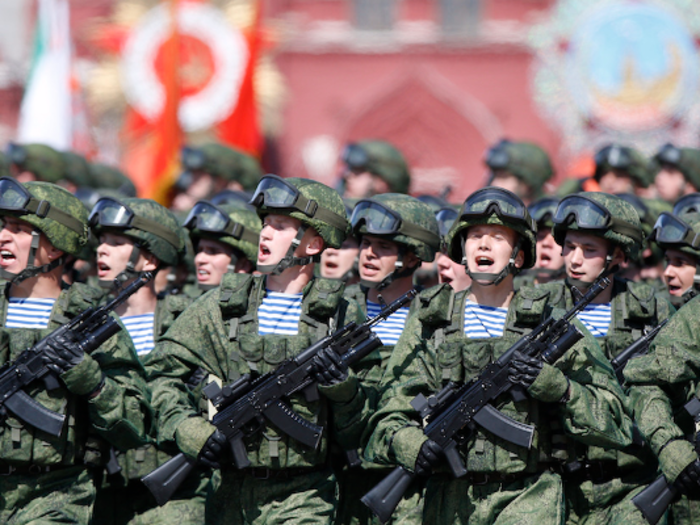 Russia holds a military parade every year on May 9 to celebrate the end of WWII, or as they call it, the Great Patriotic War.