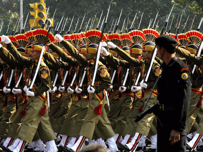 India holds a military parade every year on January 26 to mark the adoption of the Constitution of India.