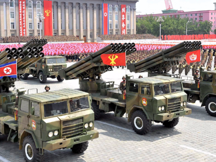 North Korea is notorious for its military parades.