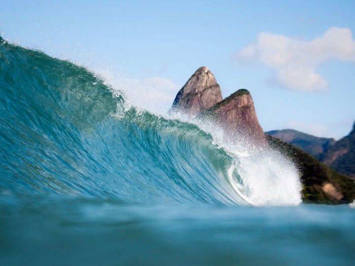 The sea is extremely rough in Rio, even in the shallows. Countless grown men and women get taken out by the current while they