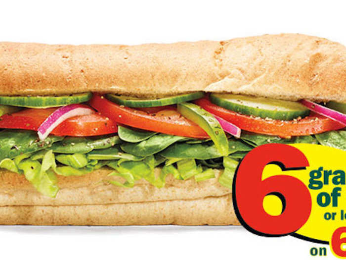 Subway: Veggie delight (without mayo)