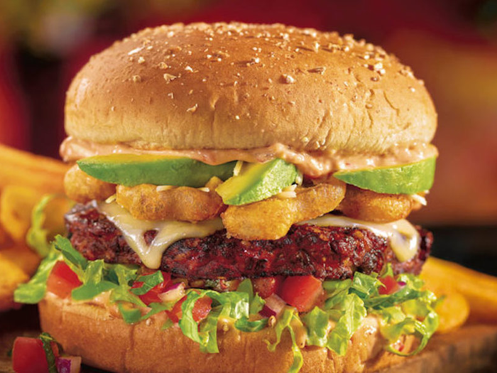 Red Robin: Garden burger (no cheese) with sweet potato fries