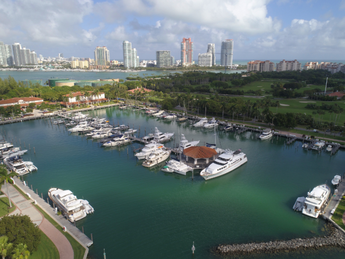 Fisher Island maintains more than 100 boat slips for yacht-owning residents. Yacht and 24/7 public ferry are the only way to access the island.