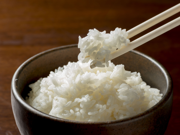 You should never leave your chopsticks standing vertically in a bowl of rice