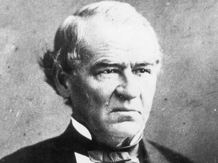 Andrew Johnson worked for his mom as an apprentice tailor