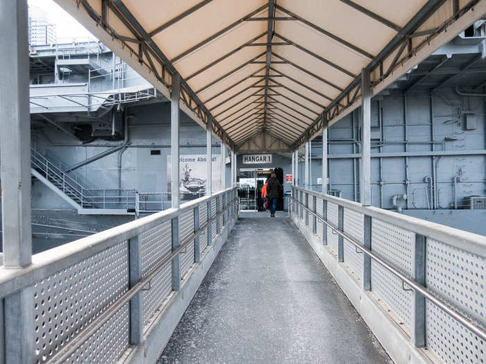 You enter the ship through the hangar deck. The Intrepid Museum was established by real estate developers Zachary and Larry Fisher. Zachary had wanted to serve in World War II, but was unable due to an injury. He spent the rest of his life giving back to the military in various ways, Jessica Williams, Intrepid