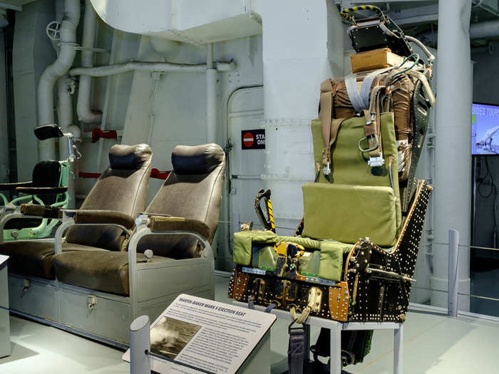 If you had to get out of a U.S. Navy fighter jet in a hurry, this Martin-Baker Mark V ejection seat was what you would be using in the 