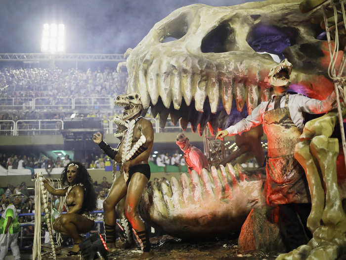 Some schools spend millions of dollars on their floats and costumes.