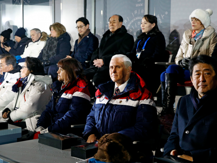 Vice President Mike Pence shared a box with Kim Yo Jong, even though he didn