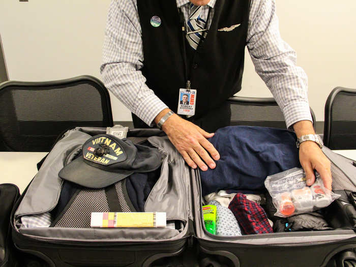 Bingochea has packed enough clothes — rolled, of course — and supplies to last at least four days. "You want to be ready for everything," he tells me. "Anything can happen."