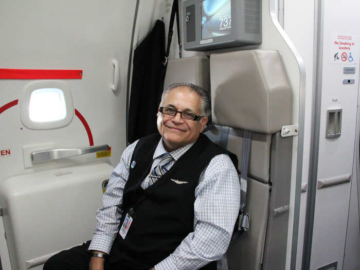 After a safety briefing and a final check to see if seat belts are fastened and personal items are stowed properly, the plane is ready for take off. The captain alerts flight attendants to be seated for departure.