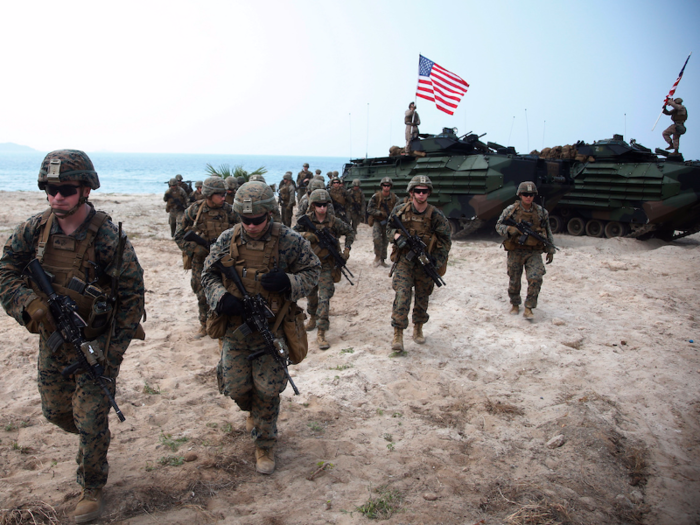 US Marines nearly doubled their contribution to the drills this year.