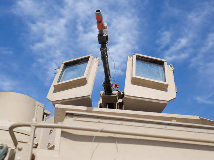 I then jumped down and got a shot of the 7.62mm gun from below.