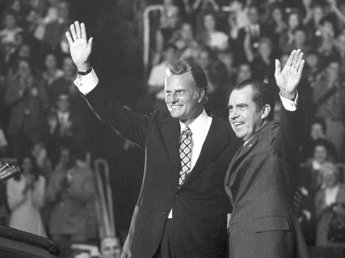 Graham had known Nixon for years before he became president. When Nixon was elected, the minister led the president