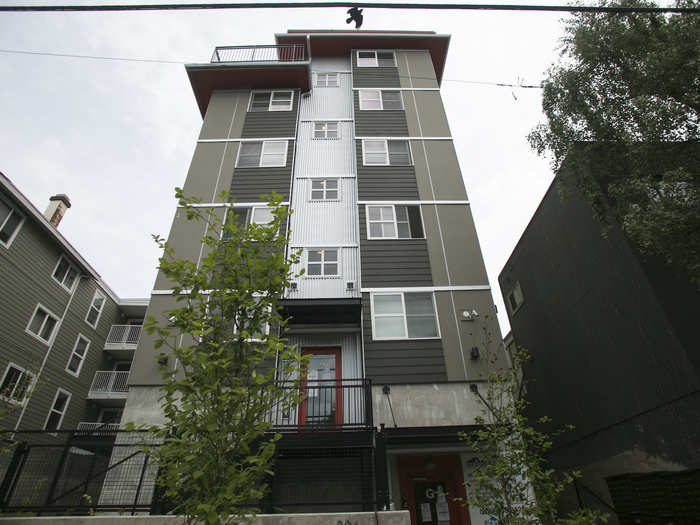 Buildings like this one, which has 55 micro-units, are cropping up all over Seattle