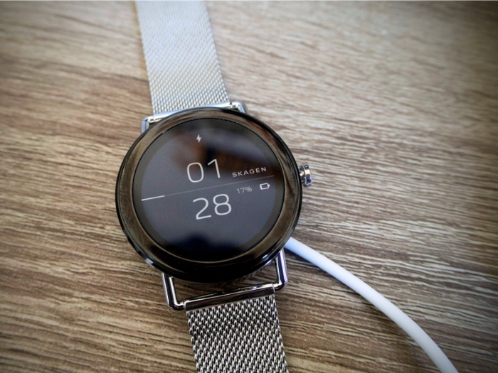 The Falster watch holds its battery life pretty well — in fact, Skagen says you can get up to 24 hours on a single charge. I never did quite that well, but I easily got a full day