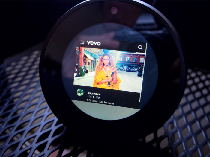 But the Echo Spot somewhat redeemed itself in the end. At first, I thought it was incredibly pointless to watch a music video on the Spot. How would I even be able to see Beyoncé on this thing? Plus, the square Vevo app — remember, no YouTube videos on Amazon devices — looks terrible.