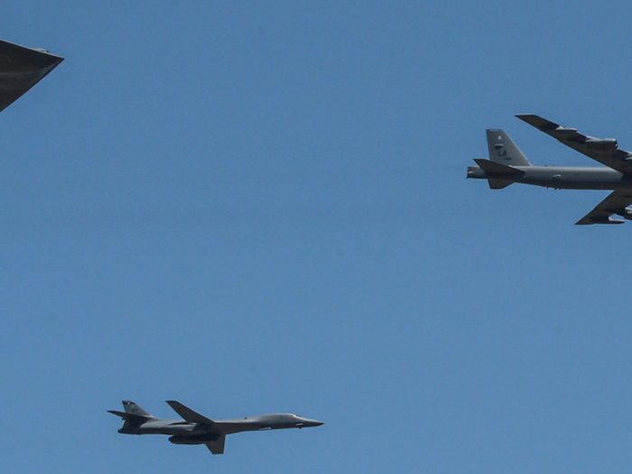 The B-2 is currently one of three strategic bombers currently in use by the US Air Force, the other two being the B-52 Stratofortress, and the B-1 Lancer. The Air Force plans to retire the B-2 in the early 2030s.