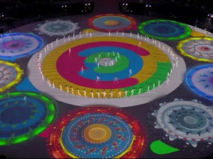 As with most opening and closing ceremonies, the scene is visually stunning.