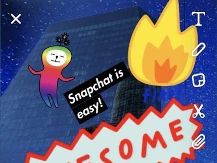 Because this is Snapchat, we have the option to limit the time that your friends will be able to see this image. By clicking the stopwatch button in your photo editor menu, you can choose to show the image for up to ten seconds, or use the new "infinity" option.