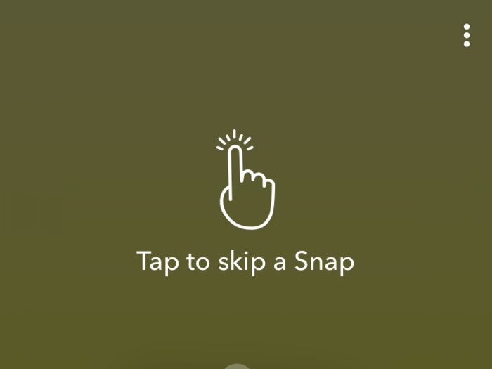 Snapchat Stories, as well as direct image and video messages, expand to take up the full screen, so here