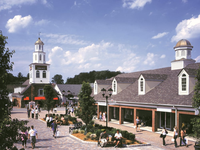 4. Woodbury Common Premium Outlets: The outlets are worth $3.2 billion, featuring luxury stores at discounted prices and its own trolly system that runs throughout the commons.