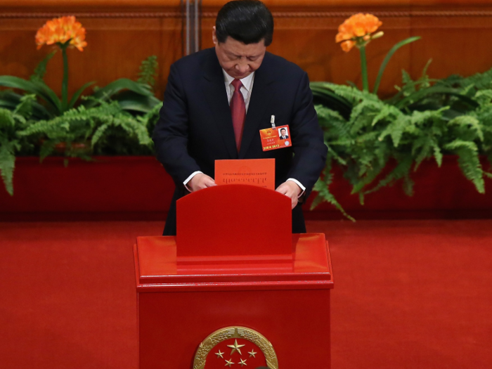 March 2013: Xi becomes president.