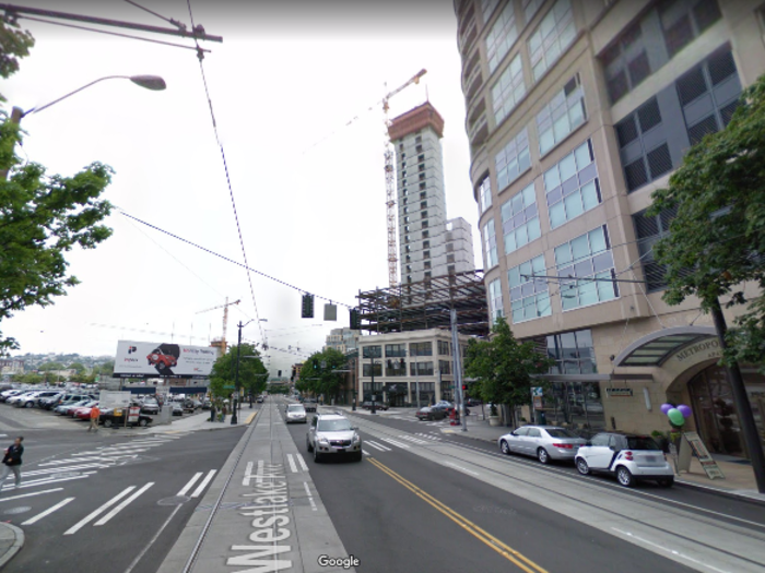 One of the biggest changes South Lake Union has seen in recent years is a rise in tall towers. This thoroughfare had few skyscrapers in 2008.