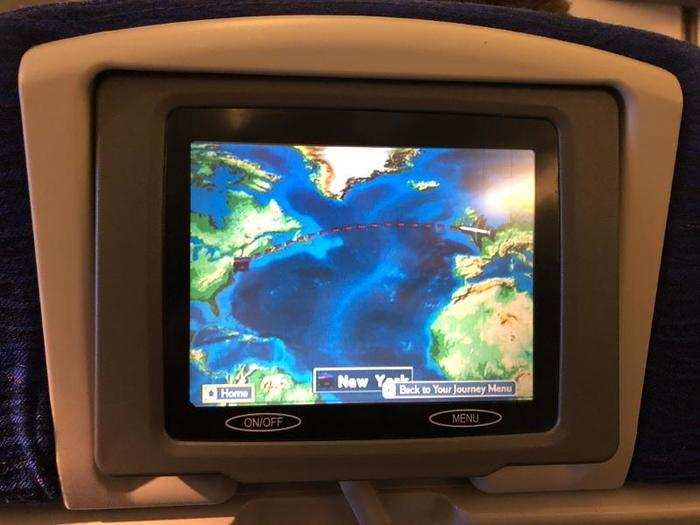 There was also a map that showed the flight