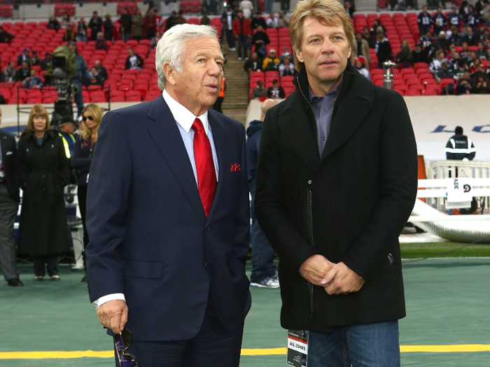 Kraft is good friends with rock star Jon Bon Jovi.