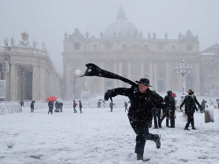 The storm is just the latest in a rash of severe weather events recorded around the world this year. Just days ago, Rome recorded its second snow in 33 years.