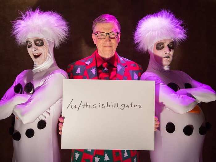 In 2017, Bill Gates revived David S. Pumpkins, Tom Hanks