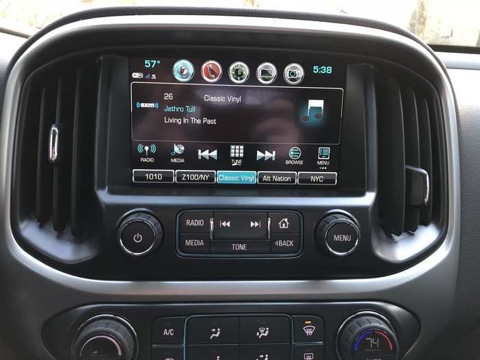 The eight-inch touchscreen runs Chevy