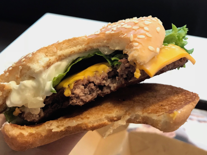 The fresh beef is noticeably juicier than the frozen alternative. This allows for the entire burger to have more depth of flavor.
