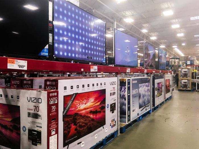 As with Costco, the TVs and computers were at the front of the store, and the prices were in the $500 to $2,000 range.