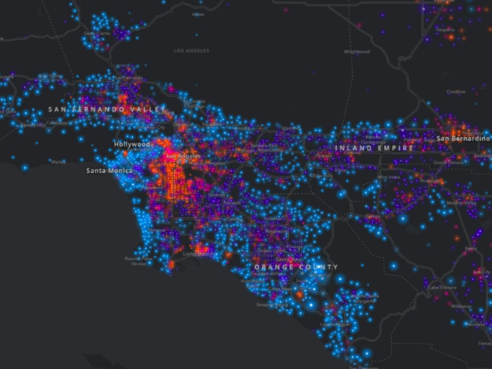 Similarly in LA, economic opportunity is spread unevenly across the city