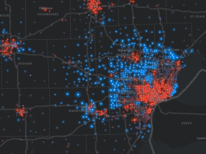 Detroit, a city that suffered major manufacturing job losses in the 