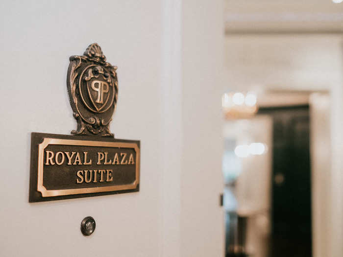 My next stop was the king of all the rooms in the hotel — the Royal Plaza Suite. The three-bedroom suite, which features 4,490 square feet of space, starts at a whopping $30,000 and goes up to $50,000. It