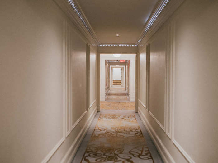 The hallways are simply, but elegantly decorated. Every common space in the hotel smells like it has been perfumed with orchids.