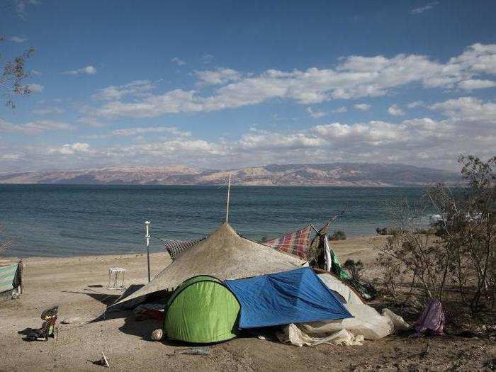 These "zulas" are mostly built with branches, tarp, and old sheets that provide cover from the sun.