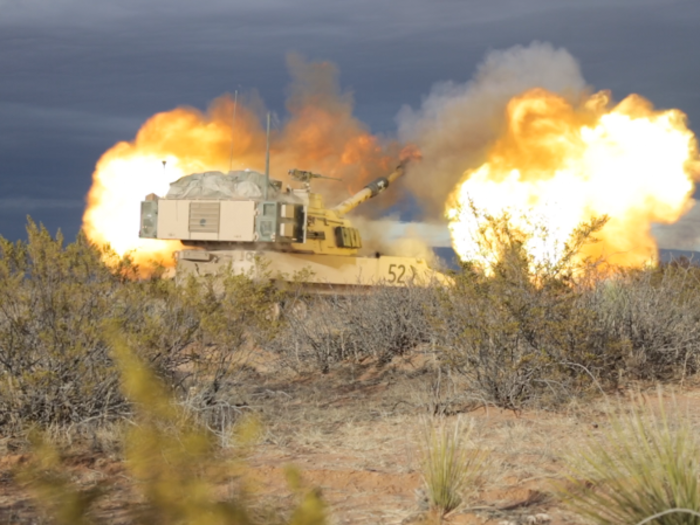 Once the other troops miles away were in position, the artillerymen let it rip — and the blast wave was so strong that it felt like someone lightly punched me in the chest.